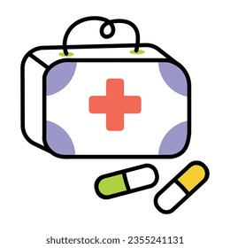 A doodle icon of first aid 