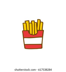 doodle icon. french fries. Vector illustration