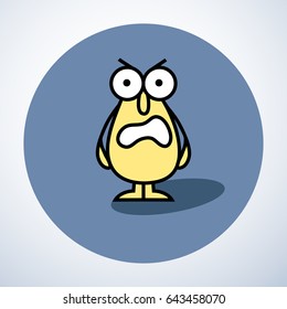 Doodle icon of funny man. Hand drawn cartoon vector illustration for business design and info graphic.