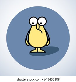 Doodle icon of funny man. Hand drawn cartoon vector illustration for business design and info graphic.