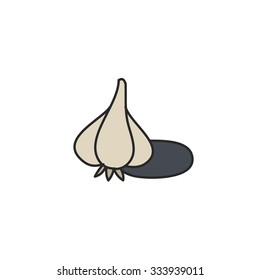doodle icon. garlic. vector illustration
