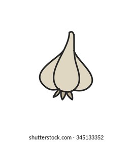 doodle icon. garlic. vector illustration
