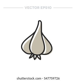 doodle icon. garlic. vector illustration