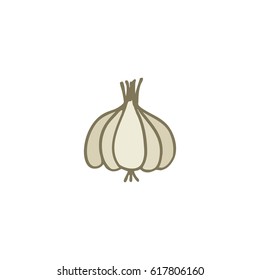doodle icon. garlic. vector illustration
