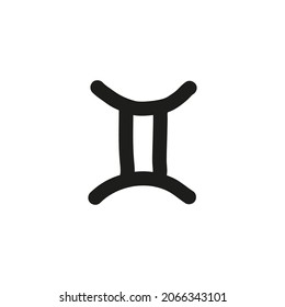 Doodle icon of the Gemini zodiac sign