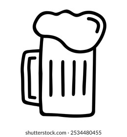 Doodle icon of glass of Roat bear