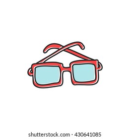 doodle icon. glasses. vector illustration