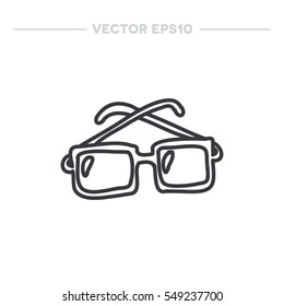 doodle icon. glasses. vector illustration