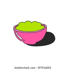 doodle icon. guacamole. vector illustration