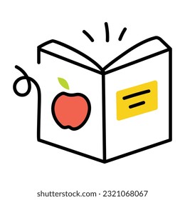 Doodle icon of healthy learning 