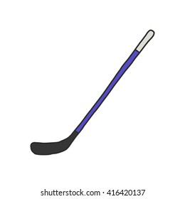 doodle icon. hockey stick. vector illustration