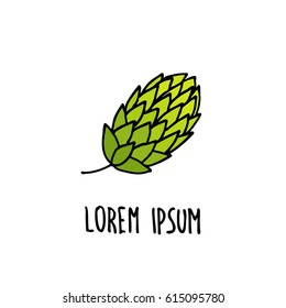 doodle icon. hop. vector illustration