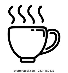 Doodle icon of hot coffee cup