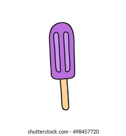 doodle icon. ice cream. vector illustration