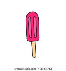 doodle icon. ice cream. vector illustration