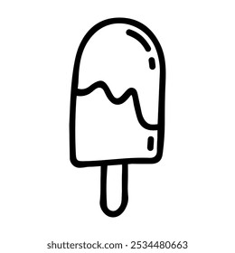 Doodle icono de paleta de hielo