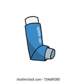 doodle icon. inhaler for asthma