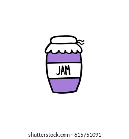 doodle icon. jam-jar. vector illustration