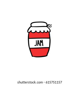doodle icon. jam-jar. vector illustration