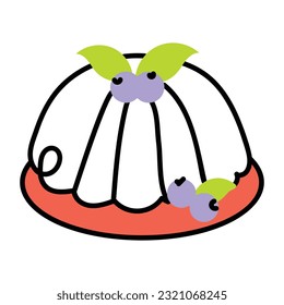 Un ícono de doodle de jelly pudding