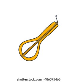 doodle icon. Jew's harp. vector illustration