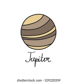 Doodle Icon Jupiter Vector Illustration Stock Vector (royalty Free 