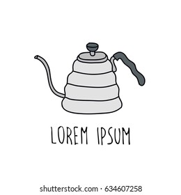 doodle icon. kettle for coffee