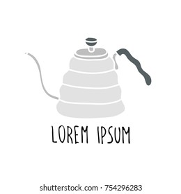 doodle icon. kettle for coffee