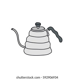 doodle icon. kettle for coffee. vector illustration
