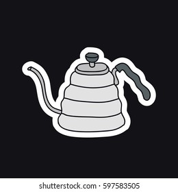 doodle icon. kettle for coffee. vector illustration
