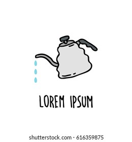 doodle icon. kettle for coffee. vector illustration