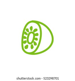 doodle icon. kiwi. vector illustration