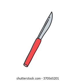doodle icon. knife. vector illustration