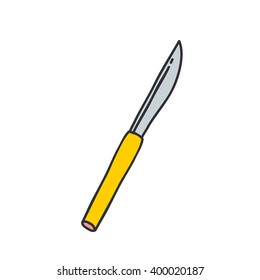 doodle icon. knife. vector illustration