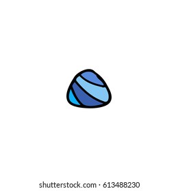 doodle icon. lapis lazuli stone. vector illustration