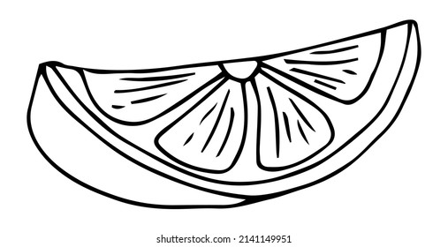 icono del garabato. limón. ilustración vectorial