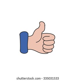 doodle icon. like. vector illustration