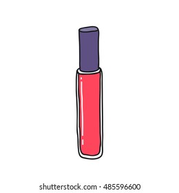doodle icon. lip gloss. vector illustration