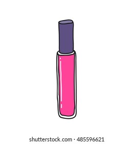 doodle icon. lip gloss. vector illustration