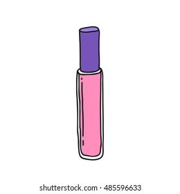 doodle icon. lip gloss. vector illustration