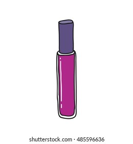 doodle icon. lip gloss. vector illustration