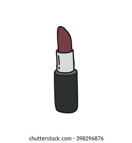 doodle icon. lipstick. vector illustration
