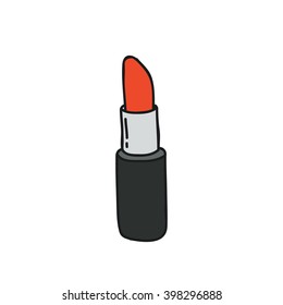 doodle icon. lipstick. vector illustration