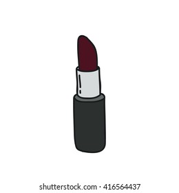 doodle icon. lipstick. vector illustration