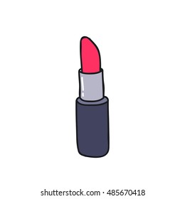 doodle icon. lipstick. vector illustration