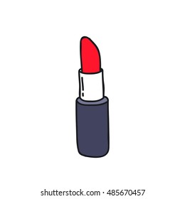 doodle icon. lipstick. vector illustration