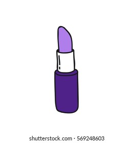doodle icon. lipstick. vector illustration