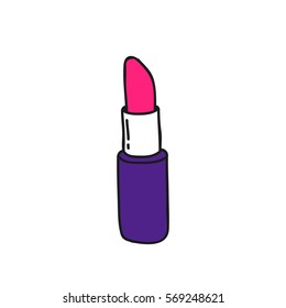 doodle icon. lipstick. vector illustration