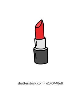 doodle icon. lipstick. vector illustration
