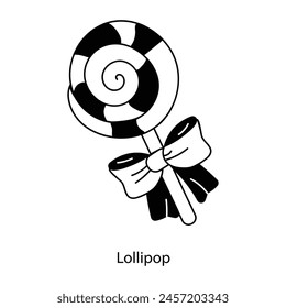 A doodle icon of lollipop 